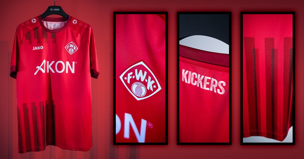 Rot als Statement: Das neue Heimtrikot der Würzburger Kickers