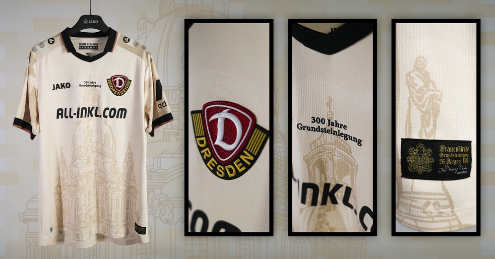 Die Frauenkirche im Zentrum: Dynamo Dresden präsentiert neues Sondertrikot