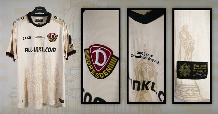 Die Frauenkirche im Zentrum: Dynamo Dresden präsentiert neues Sondertrikot
